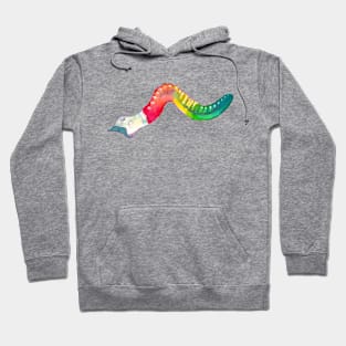 Gummy Worm Mustache Hoodie